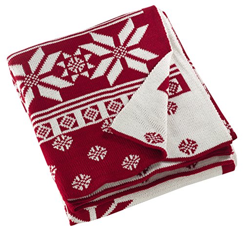 SARO LIFESTYLE Throw Blanket, Red Tone, 50" x 60"