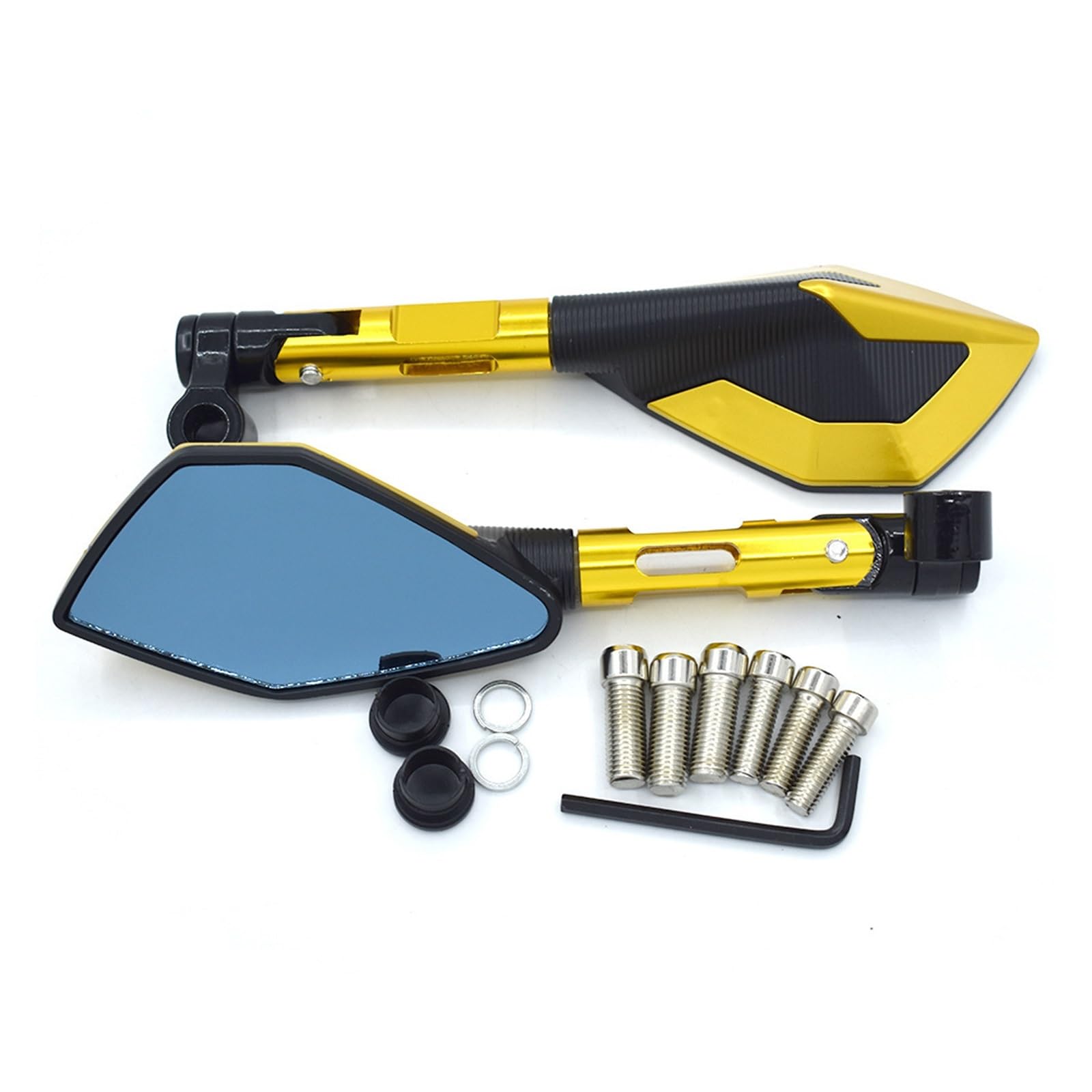 Specchietti per manubrio motocicletta Motocicletta Adatto Per Accessori Moto Specchietto Laterale In Lega Di Alluminio Per Suzuki(Black)