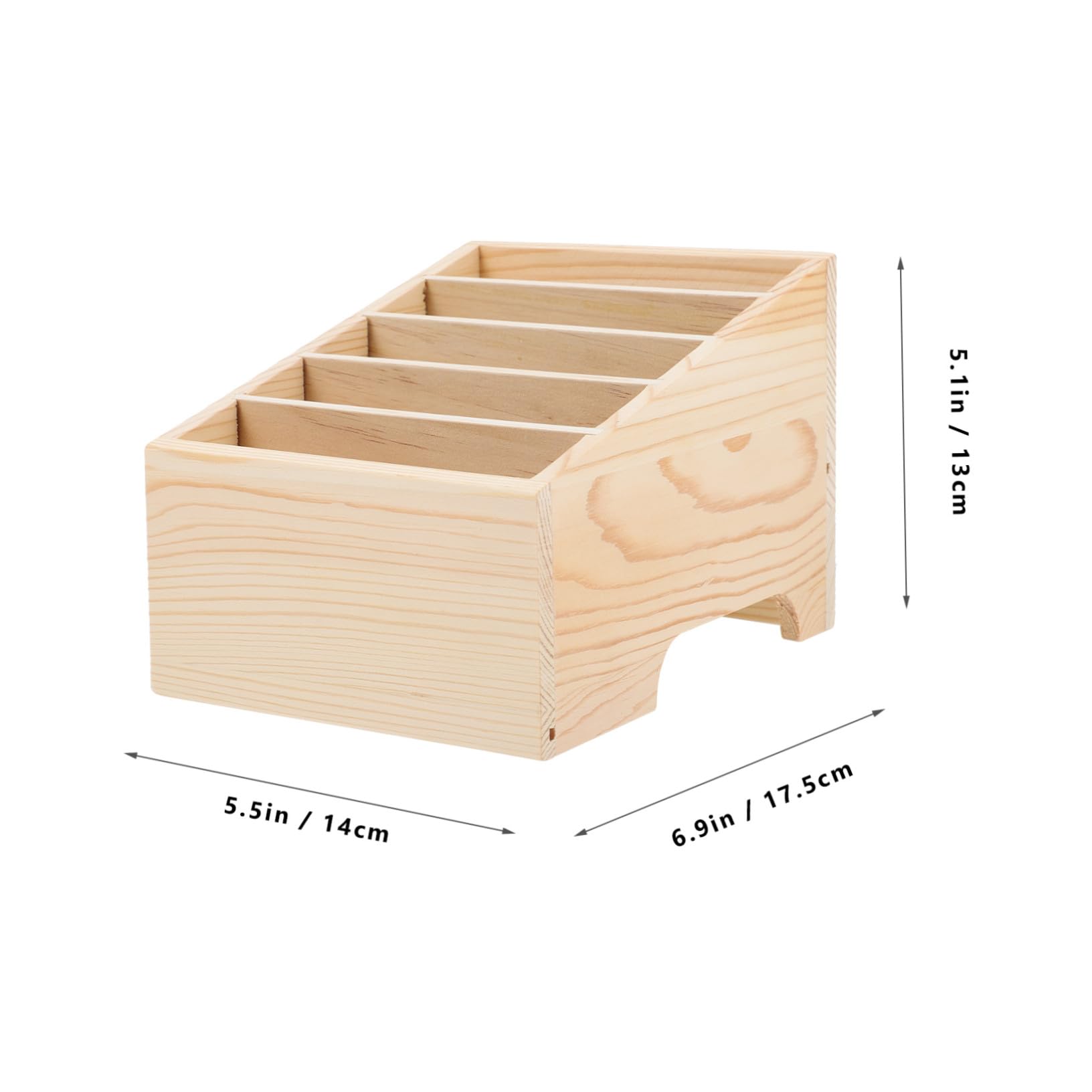 Scrivania in legno a 5 scomparti per telefono, forniture per ufficio e decorazione a forma di cactus, soluzione elegante e funzionale per riporre oggetti da scrivania