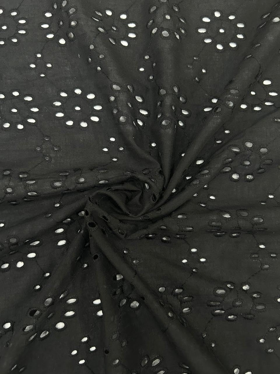 100% Pure Cotton Embroidered HAKOBA Fabric Black | 38 Inch Width | Lightweight & Breathable Cotton Fabric for Kurti, Dress, Tunic & Kidswear (2 MTR)-image-41