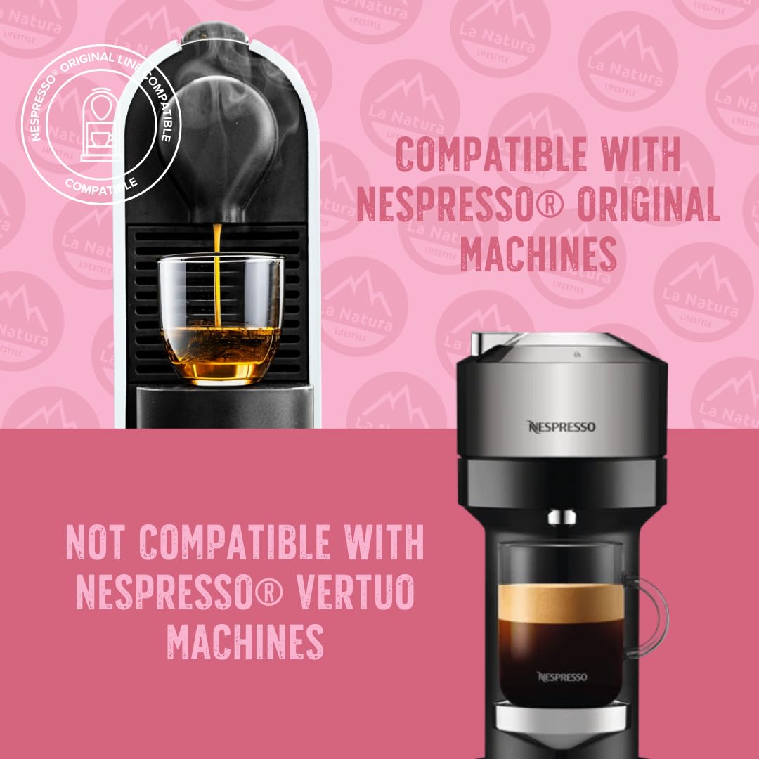 La Natura Lifestyle 120 x herbata ziołowa w kapsułkach aluminiowych, kompatybilne z ekspresami na kapsułki Nespresso®³, w 100% nadaje się do recyklingu, mistrzowskie połączenie wyselekcjonowanych