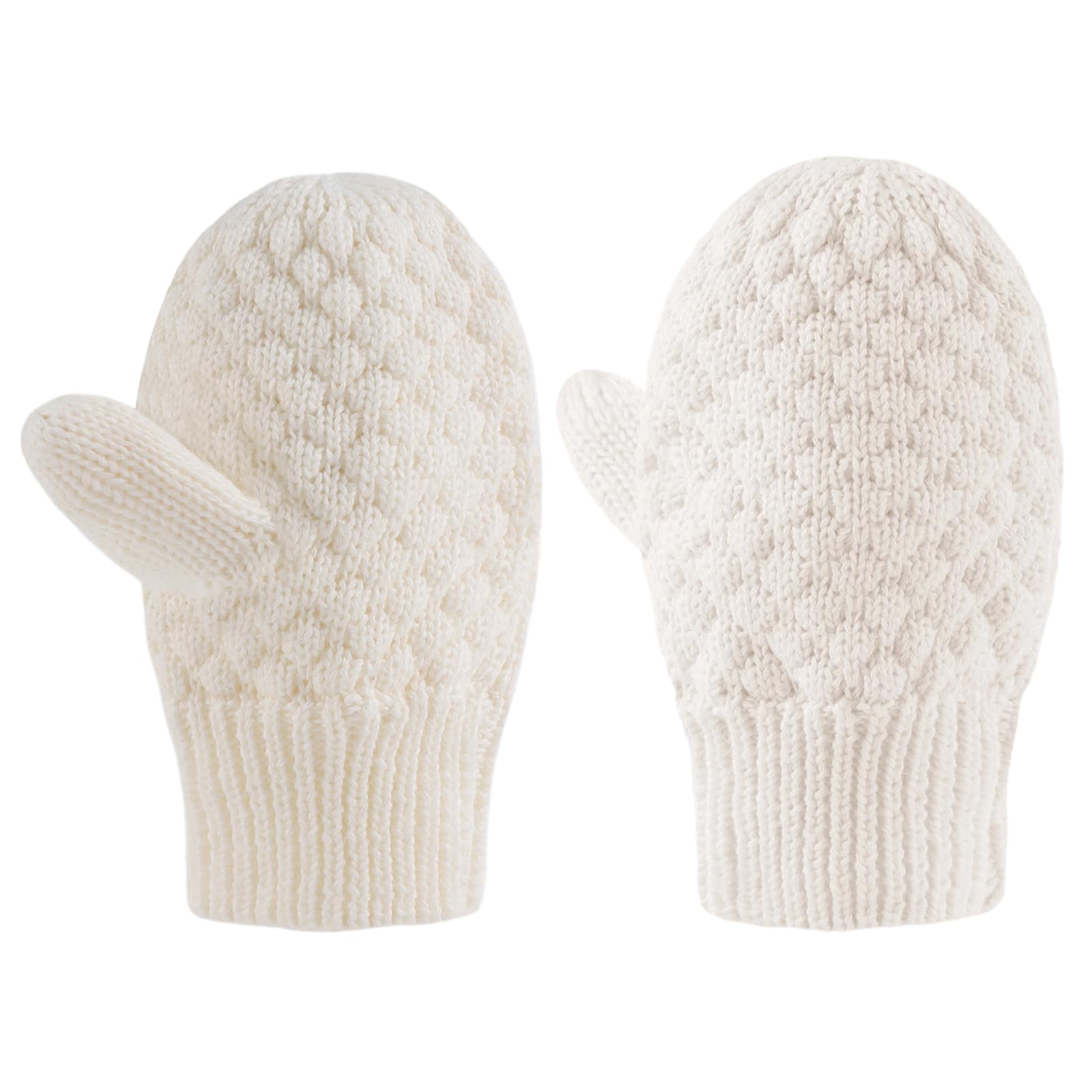 Baby Knit Mittens Toddler Boys Girls Gloves Winter Infant Newborn No Scratch Mitten 0-3 Years