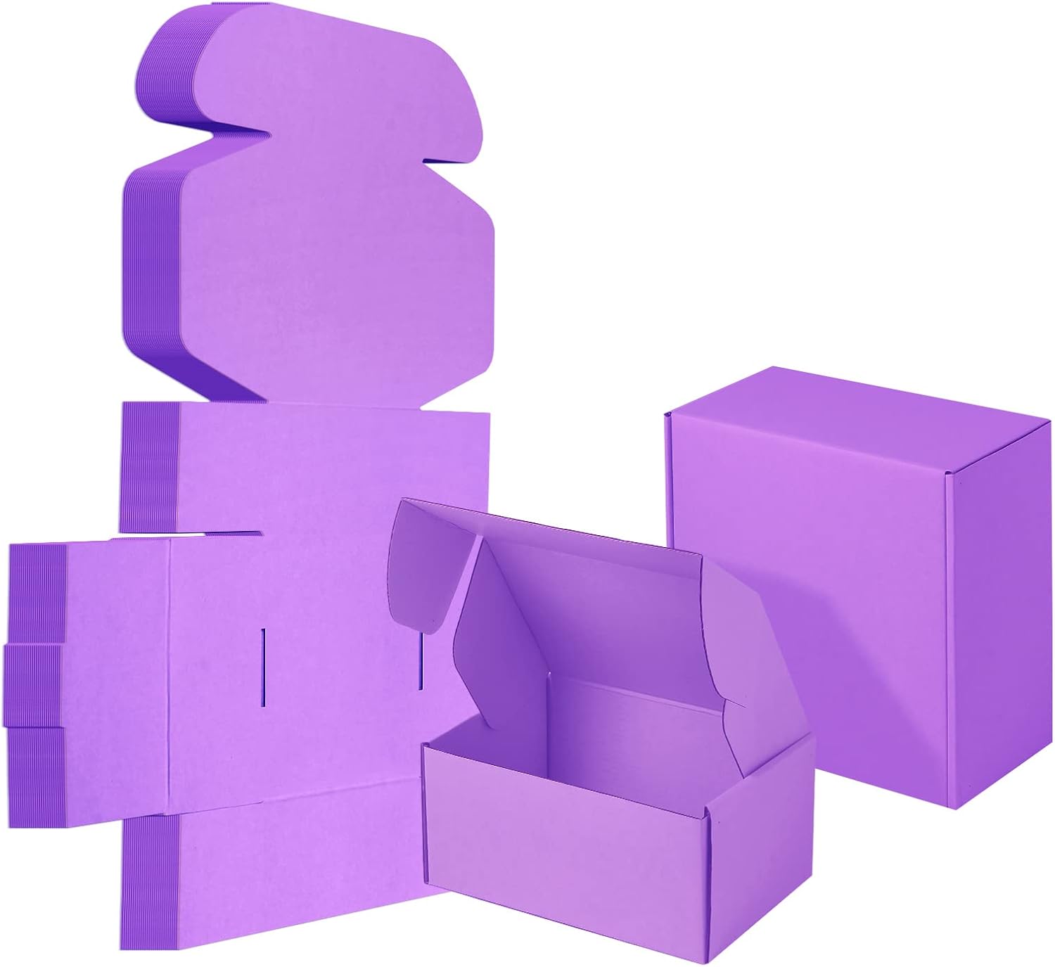 AIYUNNI 25 Pack Small Shipping Boxes Purple Corrugated