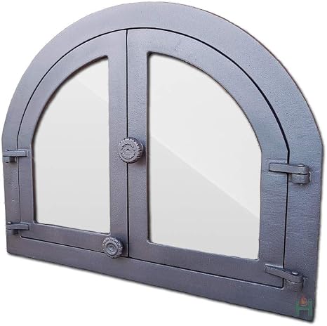 sellon Puerta de horno Panamá de cristal de hierro fundido para pizza:  Amazon.es: Jardín
