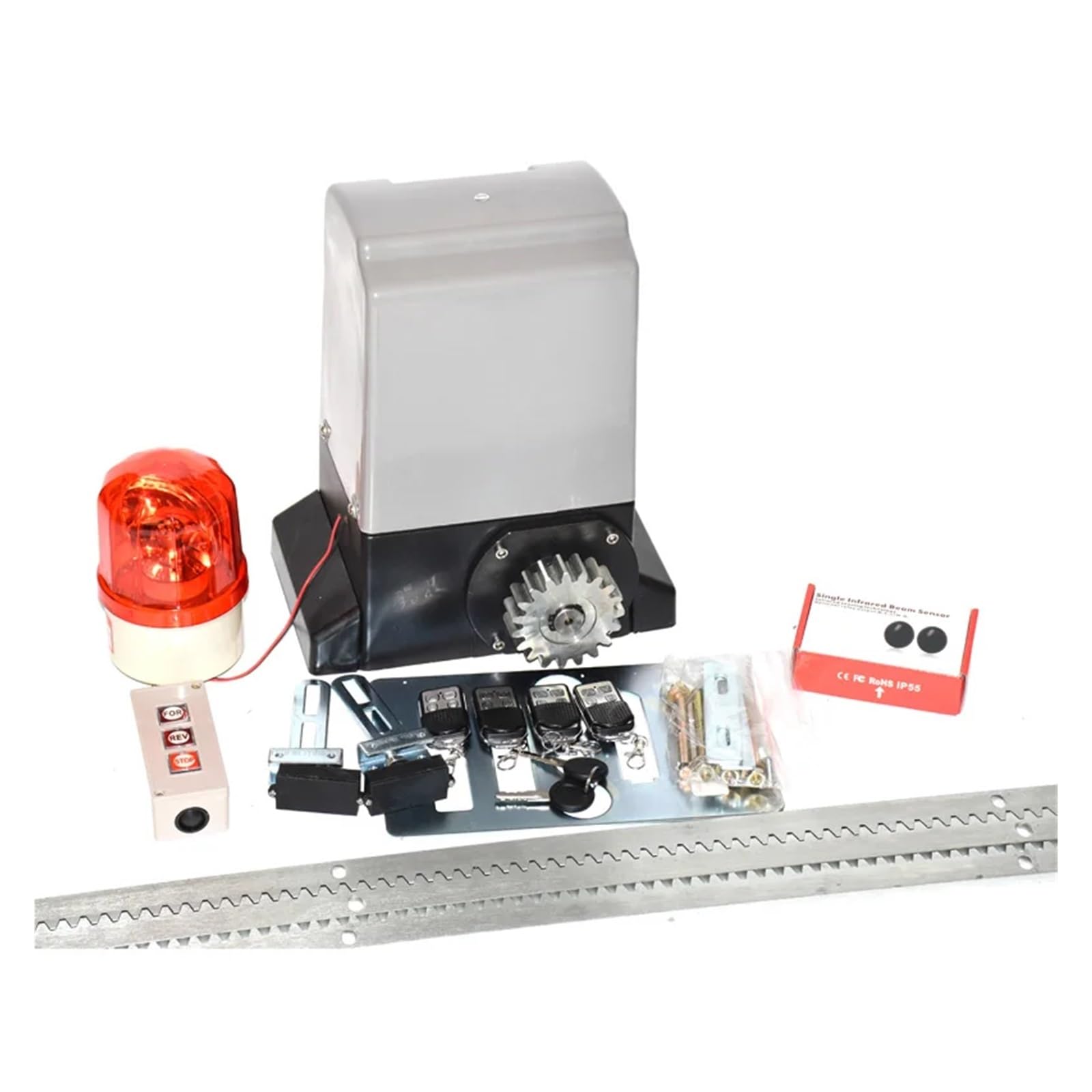 Automatyczne Samozamykacze, Z 4 m lub 5 stalowymi szynami metalowymi Wytrzymały automatyczny mechanizm otwierania bramy przesuwnej AC do o masie 1200 kg(Kit 12)