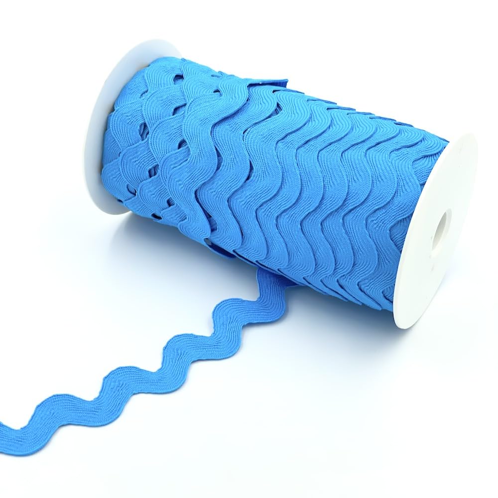 Craft Cult 22mm Large Sized RIC Rac Ribbon Trim - 25 Metre Roll (19 - Turquoise)