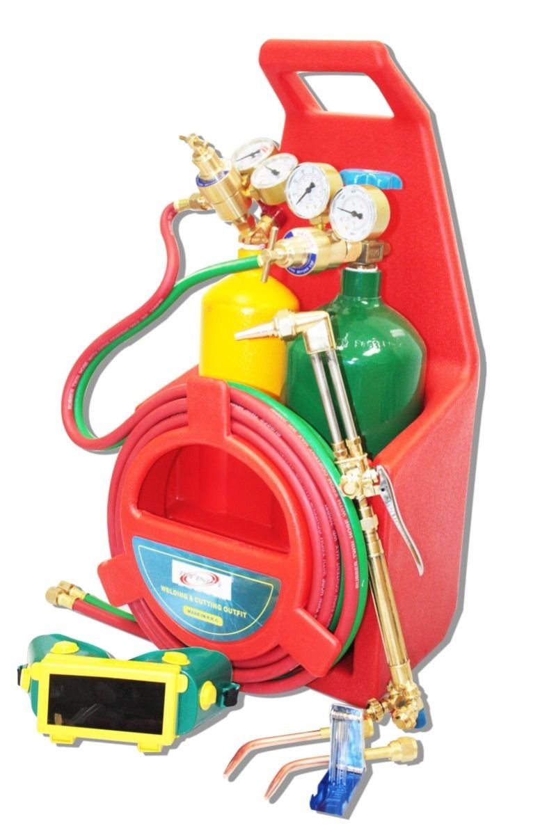 Buy Portable Victor Type Welding & Cutting Torch Kit Oxygen Acetylene w/Tote & Tanks Online at