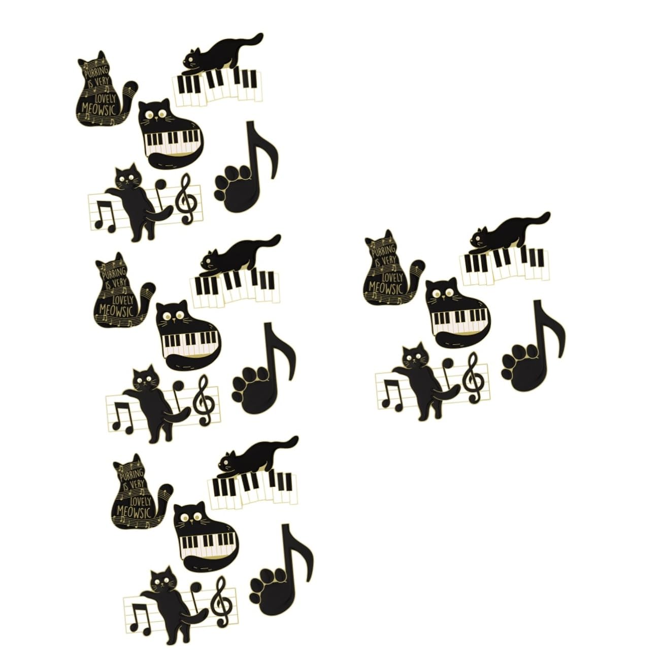 SHERCHPRY 20pezzi Spilla Smaltata Tema Musicale Con Gatto Accessorio Creativo Per Abbigliamento e Zaini Per Festività e Occasioni Speciali