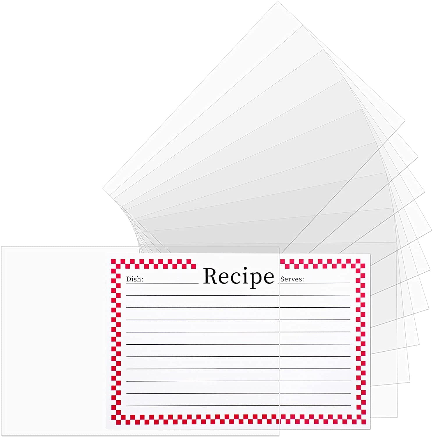 Vovoo 4x6 Recipe Cards Protectors,Recipe Card Sleeves,100 Count,Recipe Cards Covers: Home & Kitchen