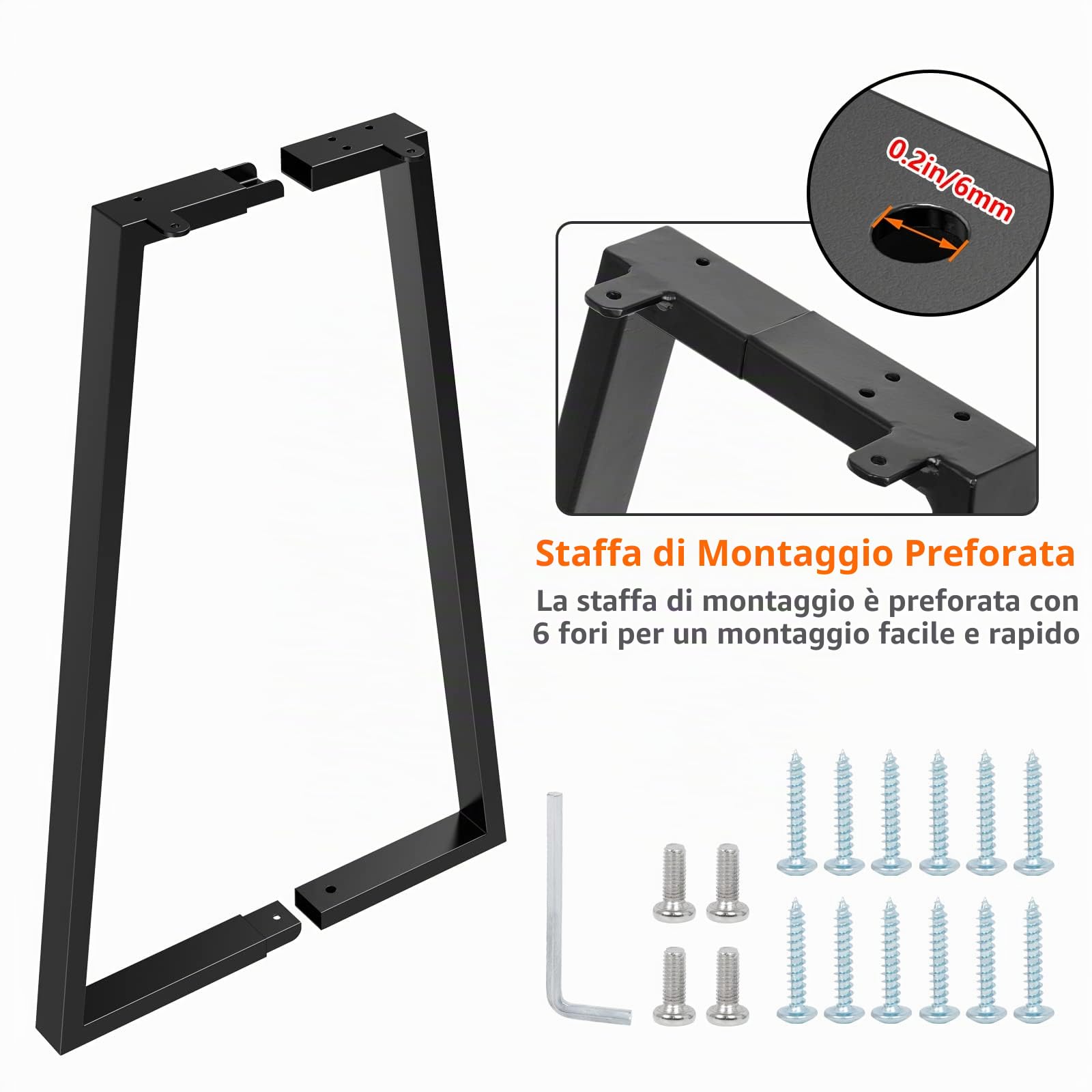 Gambe per tavolo da 71 cm, in metallo, per tavolo da bar, scrivania, tavolo