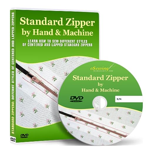 Standard Zipper Sewing By Hand and Sewing Machine - Video Lesson on DVD