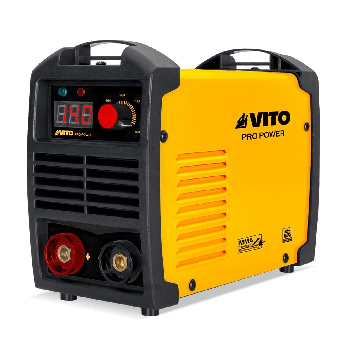Vito Pro-Power Schweißgerät Inverter 140 Digital Bogenschweißgerät MMA 1,6-3,2 mm Stahl Edelstahl Koffer