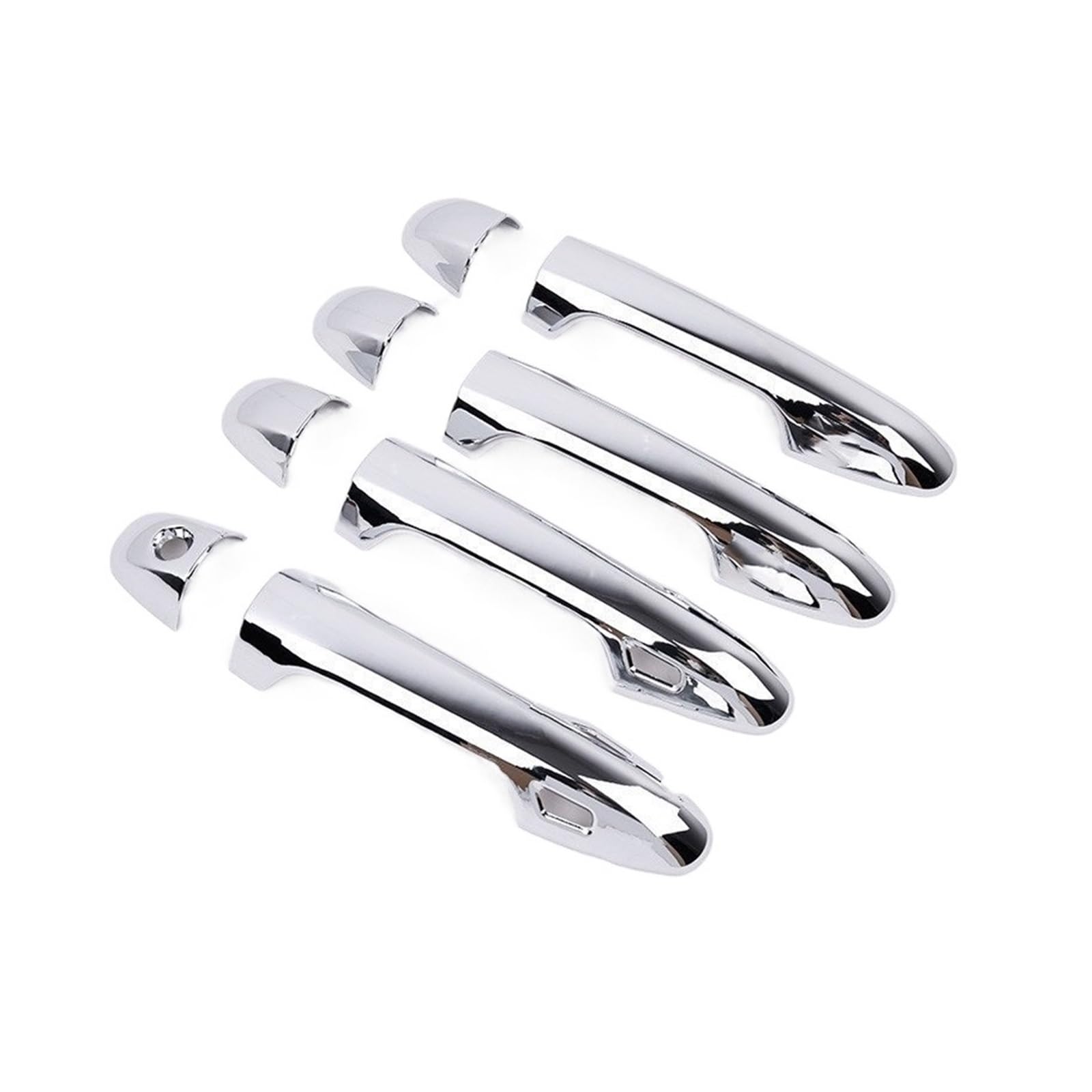 Drezzo Handle 2 Sensors Car Exterior Door Handle For Toyota For Rav4 For Xa40 2014-2018 Chrome Car Door Handle Bowl Cover Decor Trim Sticker(Handle 2 Sensors)