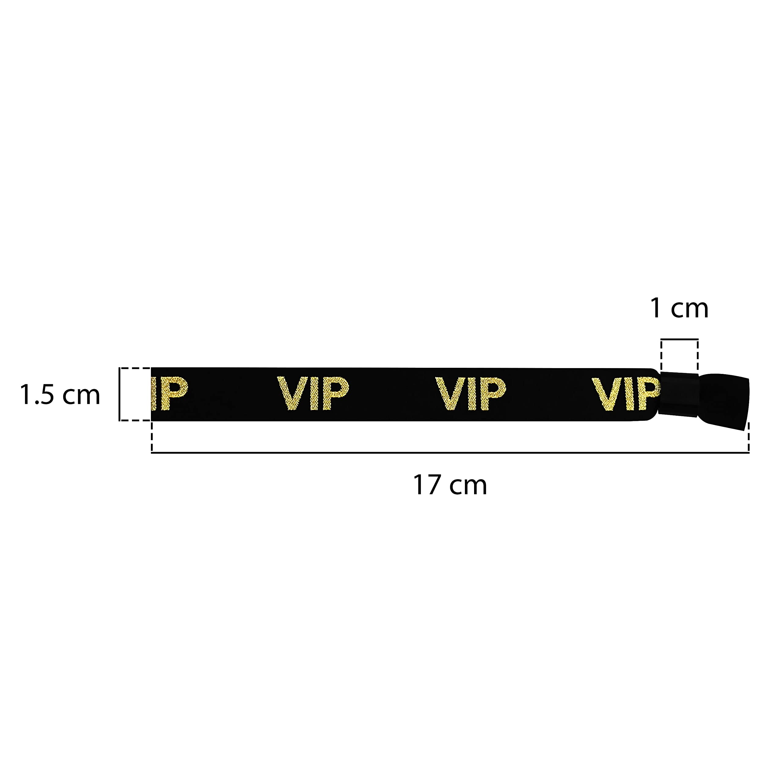 Braccialetti in tessuto per eventi motivo VIP, braccialetti di identificazione (100)