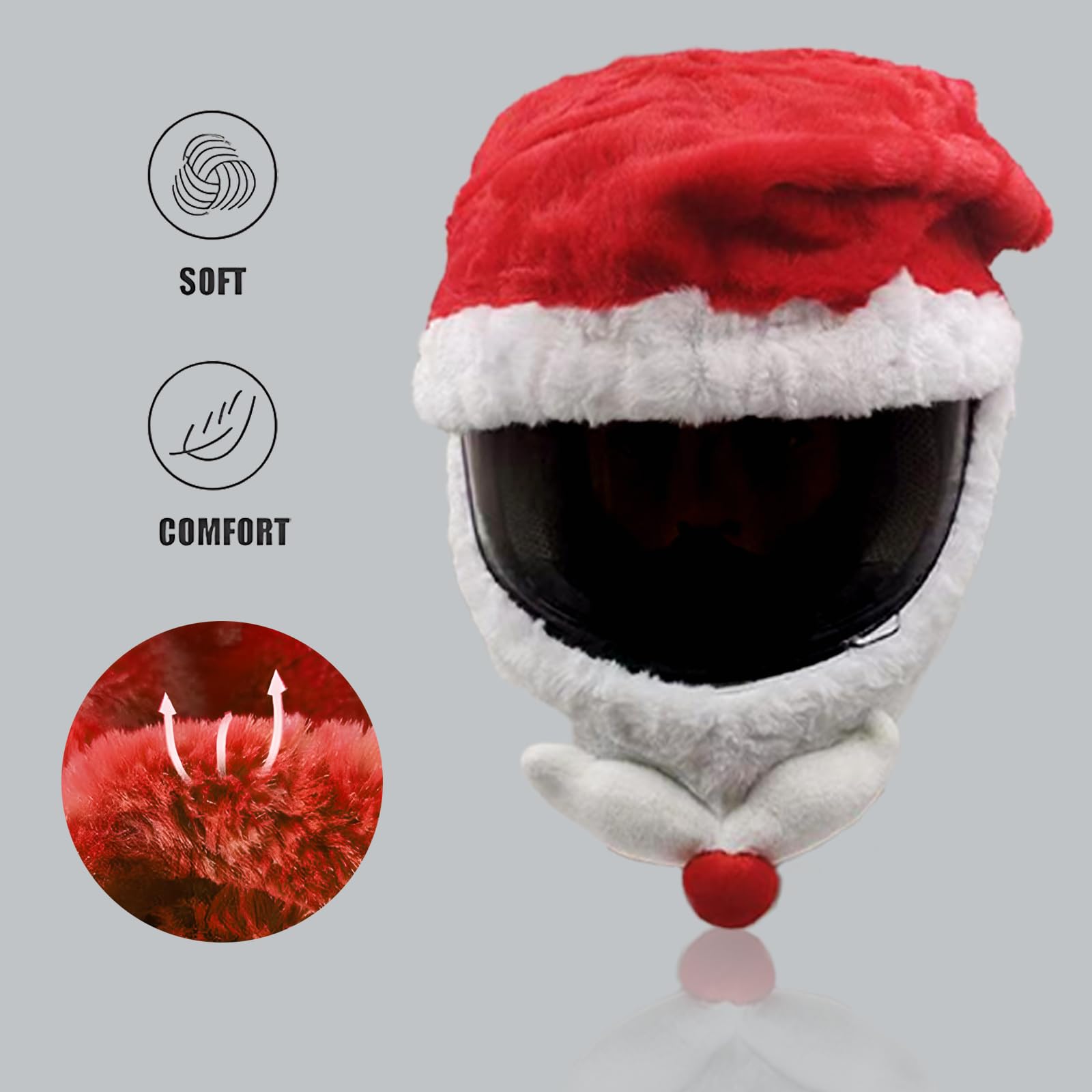 Copricasco Moto Peluche, Accessori per Caschi,Protegge da Polvere, Ammaccature e Graffi (Casco Non Incluso)