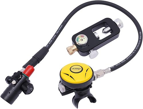 Miniatura 6 de mignonnememe Mini tanque de buceo de 1L0.9qt Cilindro de buceo portátil Kits de tanque de oxígeno 15-20 minutos Equipo de buceo submarino para mini