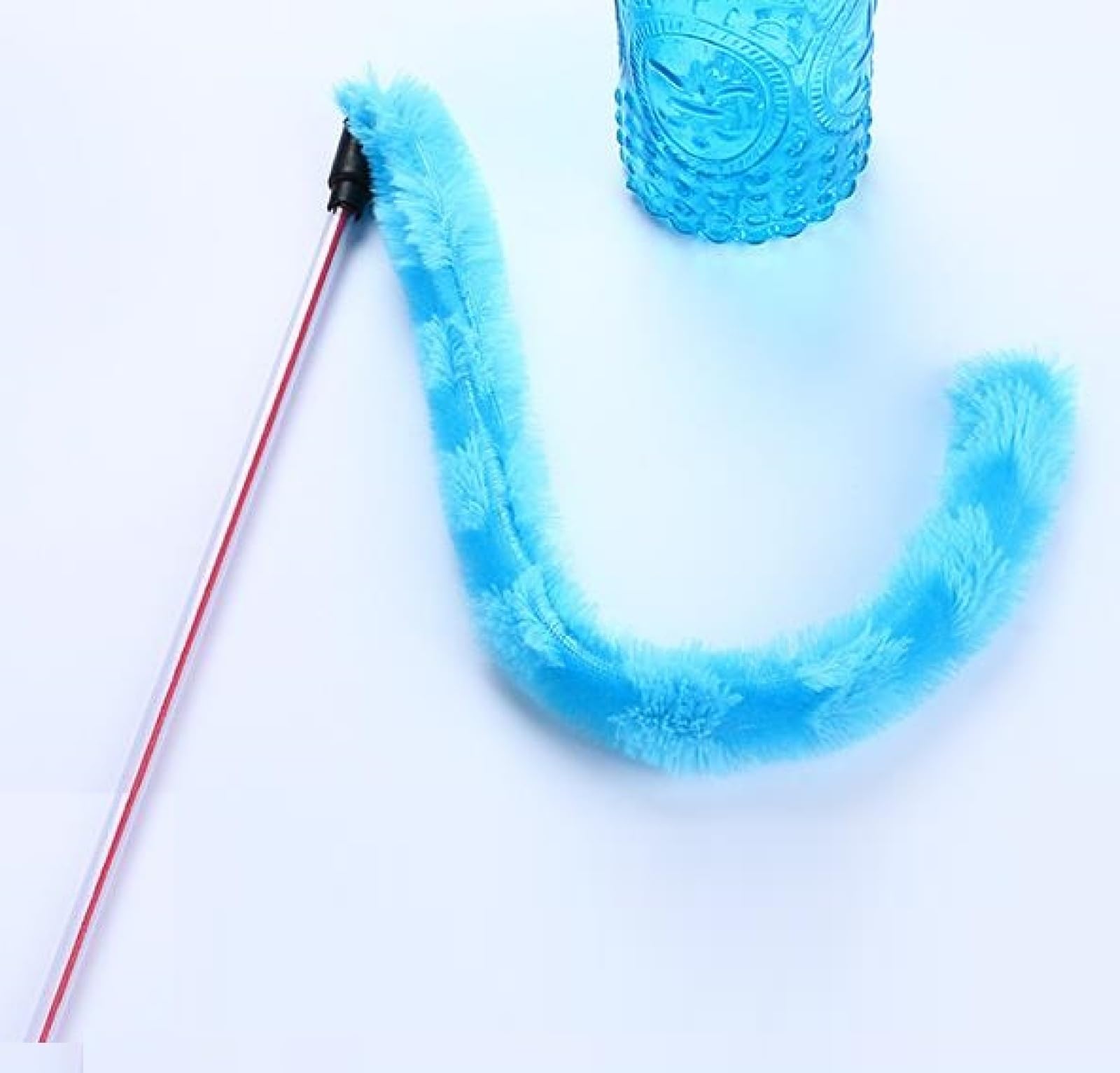 Juguetes para Gatos, Juguetes for Gatos, Juguete Interactivo for Mascotas, Palo de Peluche for, Juguetes Plumas for, 4 Piezas, Azul
