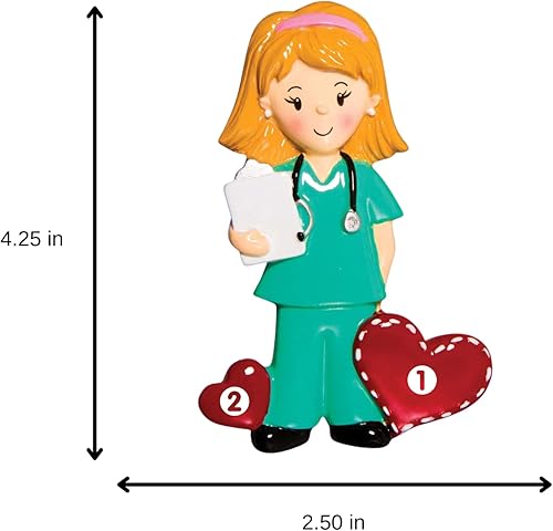 Miniatura 2 de Adorno de árbol de Navidad personalizado 2022 para trabajadores de la salud médico en exfoliantes adorno personalizado recuerdo para trabajadores de