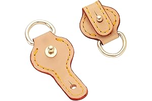 2Pcs D Rings for Purse Genuine Vachetta Leather Handbag Strap Making Supplies