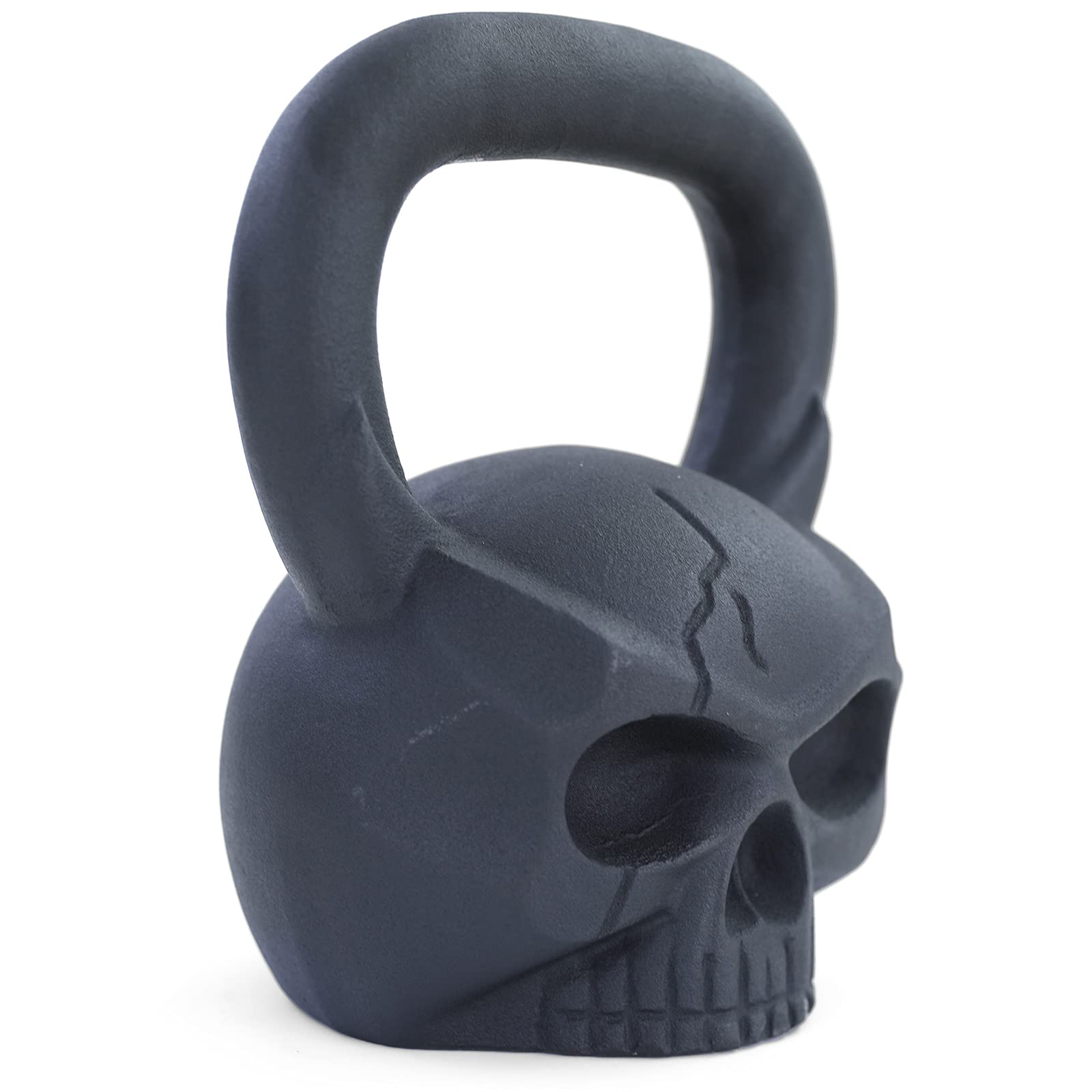 20 kg Totenkopf Kettlebell - Ausgefallene Gusseisen Kugelhantel im Skull-Design