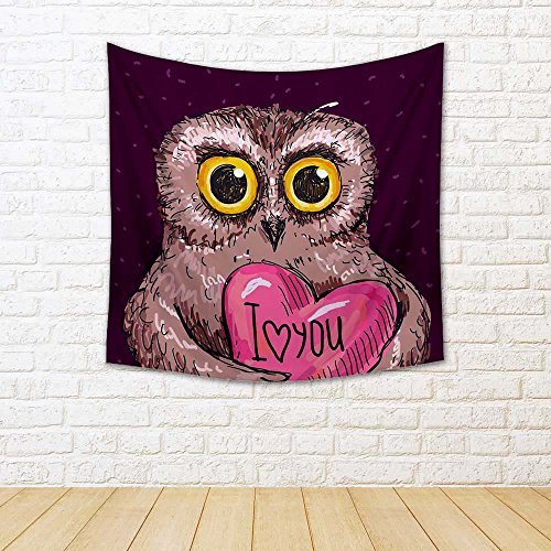 ArtzFolio Owl In Love Canvas Fabric Painting Tapestry | Wall Art ...