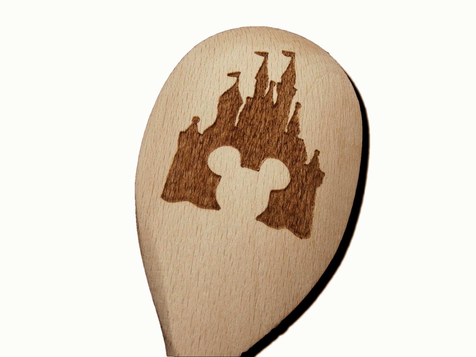 FastCraft WALT DISNEY MICKEY MINNIE MOUSE EARS CASTLE INSPIRED WOODEN BAKING SPOON KITCHEN COOKING BIRTHDAY PRESENT GIFT FAN LASER ENGRAVED