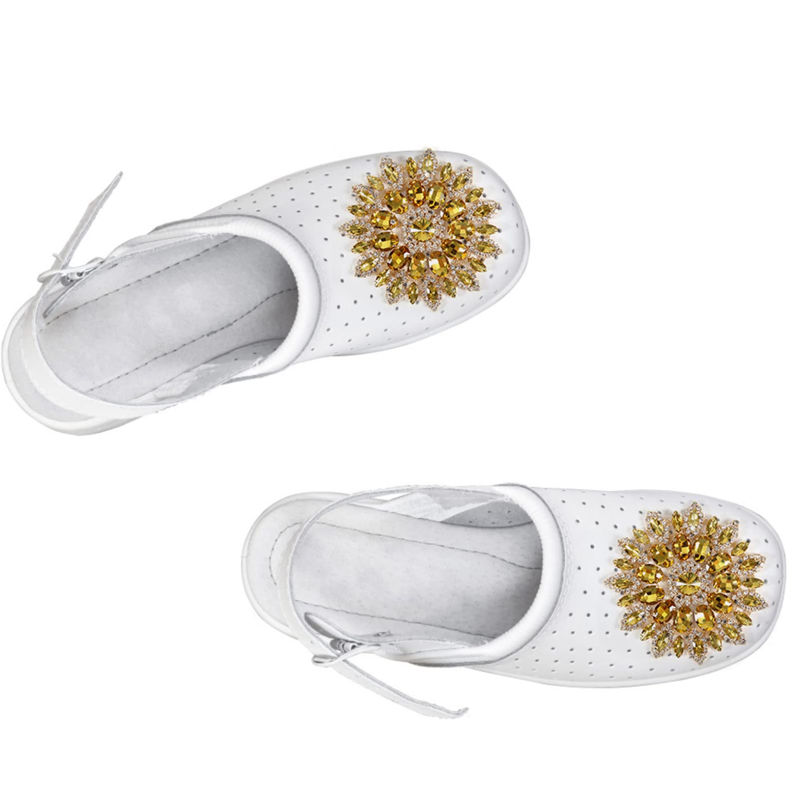 2 Clips à Chaussures Décoratifs Femme – Cristal Transparent Brillant, Pour Escarpins & Mariage
