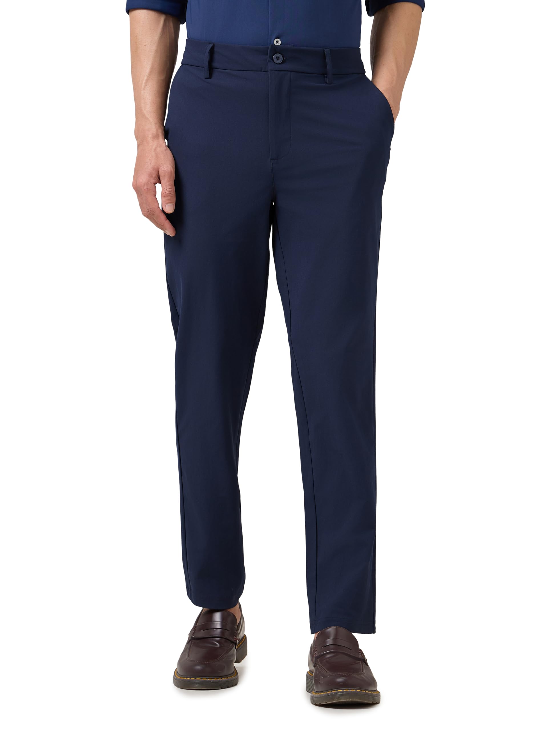 technosport Men's Slim Fit Solid Semi-Formal Trousers Pant with Duracool+ Quick Dry and Stretchable-picture-44