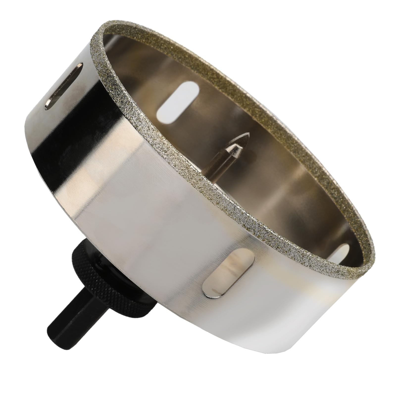 GUOQEE Diamond Hole Cutter, 100mm Tile Hole Cutter Glass Hole Saw for Ceramic Tiles, Porcelain, Granite, Marble, with Guiding Drill Bit