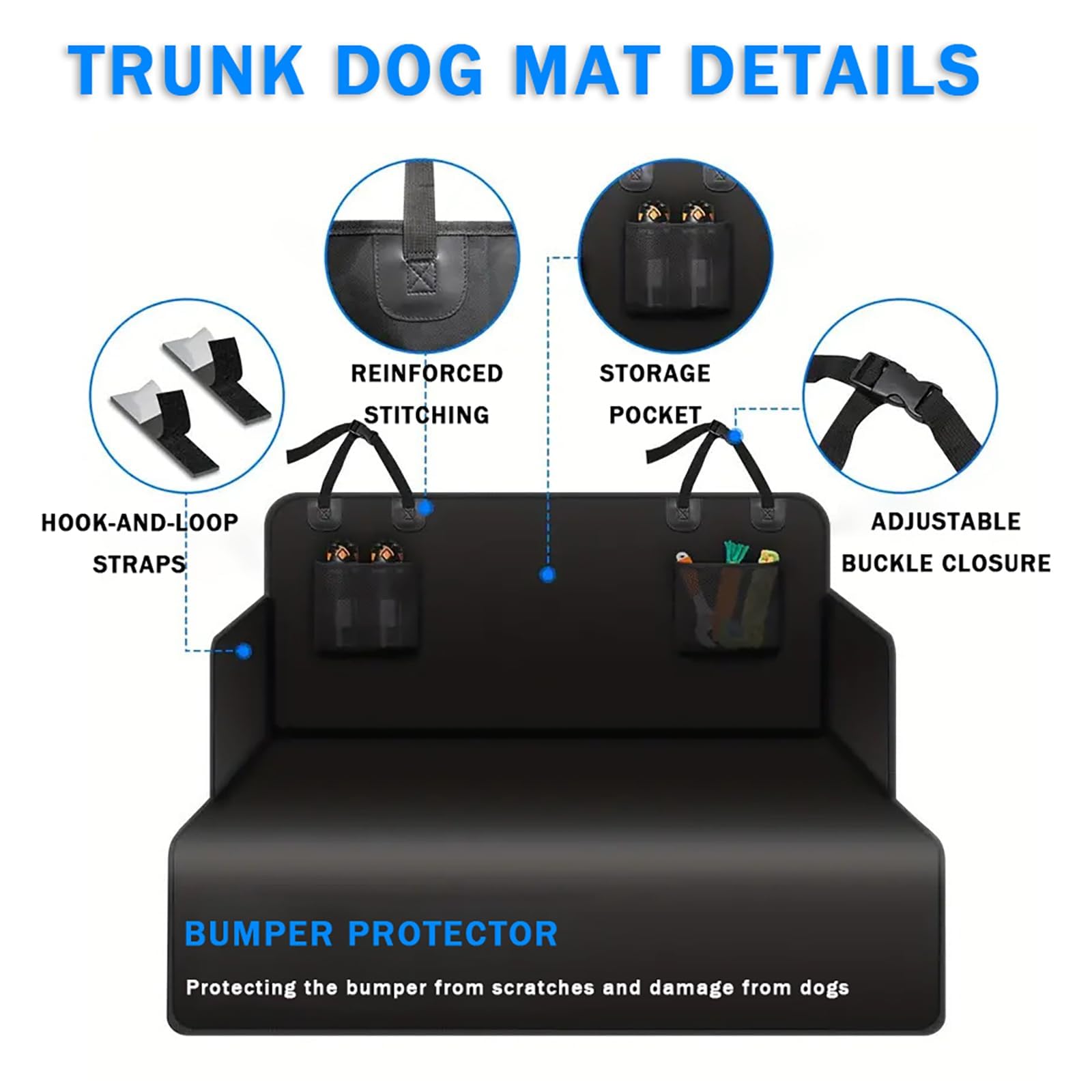 Telo Auto per Cani Protezione Bagagliaio Copertura, per Fiat 124 Spider I 2016-2025 Universale Antiscivolo Impermeabile Lavabile Durevole