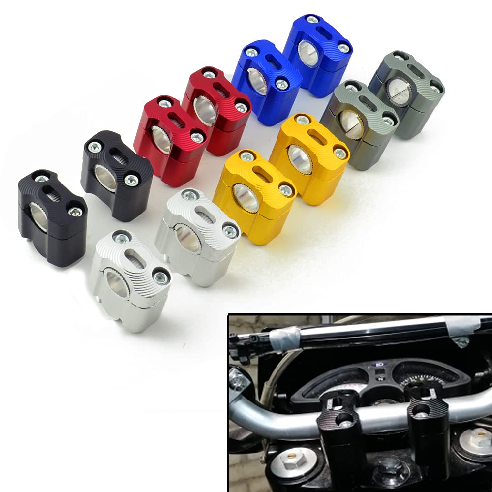 QSCTYG Motorfiets Stuur Risers 7/8 22mm Motorfiets Stuur Risers Verhoogde Terug Verplaatst Montage Risers Offset 772 (Kleur: Zwart QSCTYG Motorfiets Stuur Risers 7/8 22mm Motorfiets Stuur Risers Verhoogde Terug Verplaatst Montage Risers Offset 772 (Kleur: Zwart