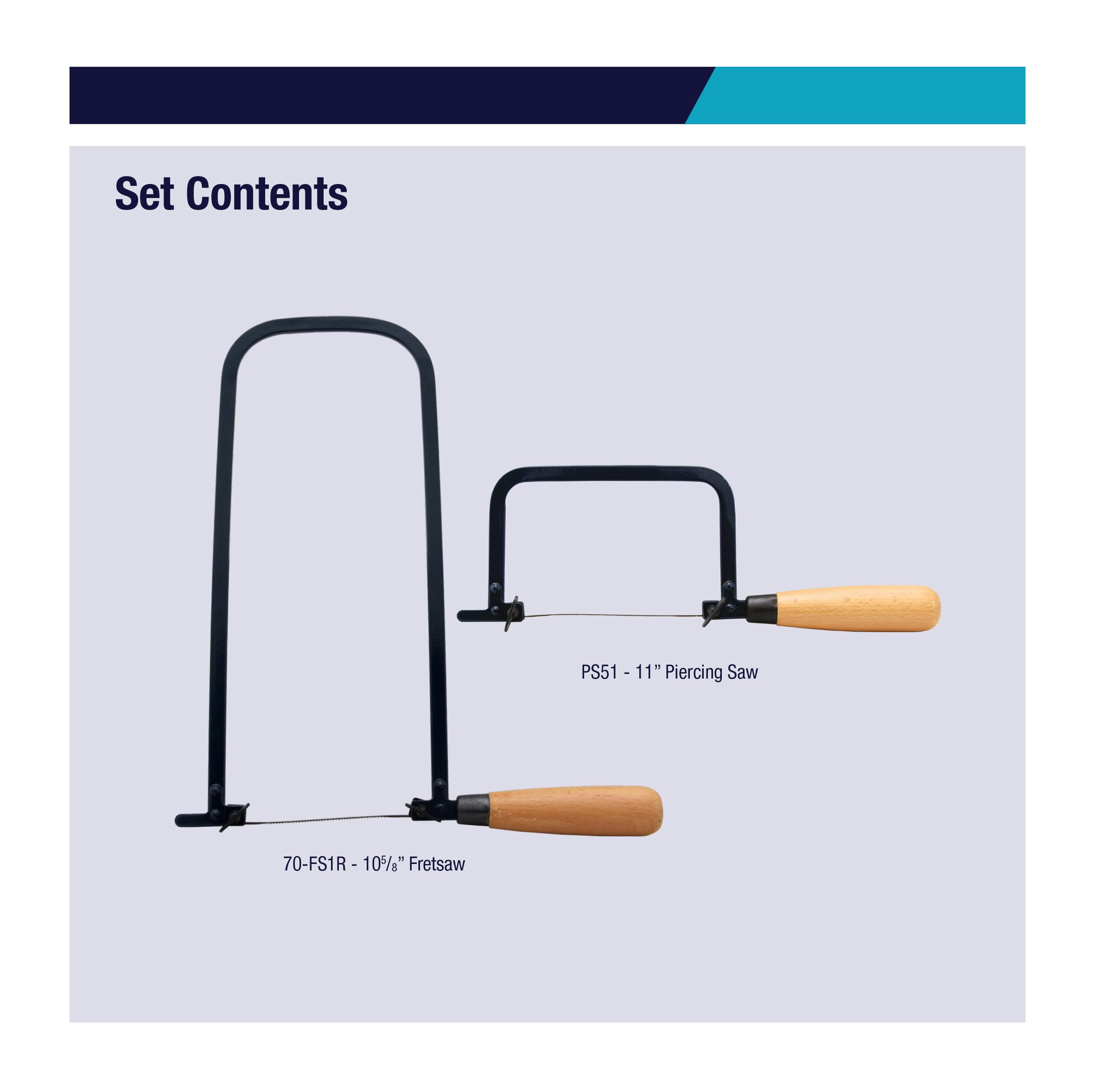 Eclipse Professional Tools ECLSAW2PC Set 2 Pezzi Seghetto a Filo e Seghetto da Traforo – Taglio di Precisione per Legno, Metallo, Plastica, Gioielli e Lavori Creativi