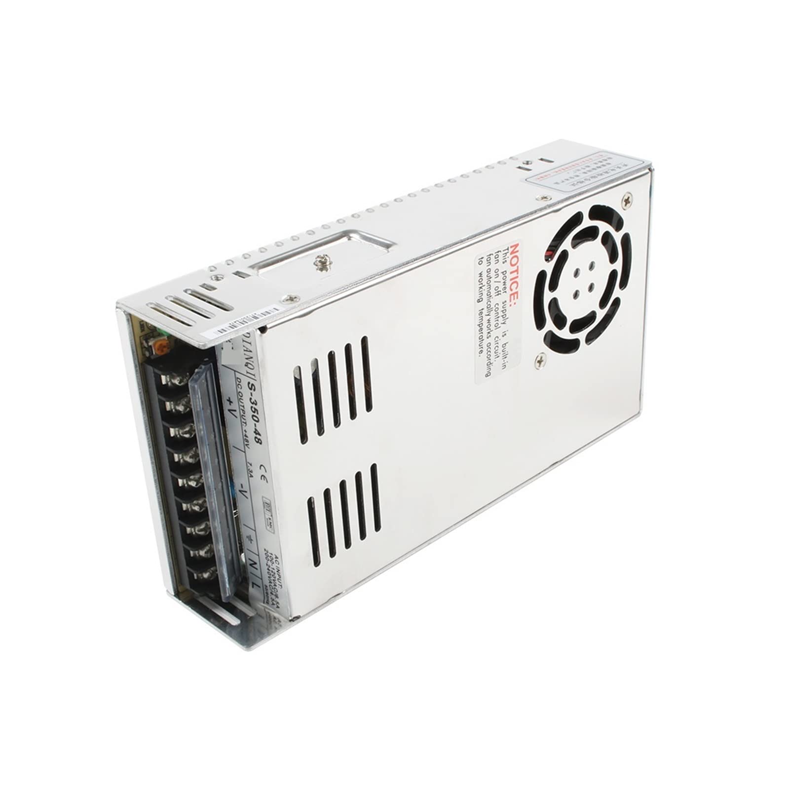 LED-Stromversorgungsschalter 350W 48V 7.3A AC DC-Wandler S-350W 48V Variable DC-Spannungsregler S-350-48 für 3D Drucker, CCTV Computer Labor(7V)