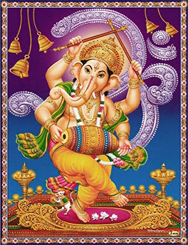 Image of GADGETS WRAP Colourful Lord Ganesha Ganpati ji Wall Vinyl Sticker - AG20-DRP-26 (12 x 18, Multicolor)