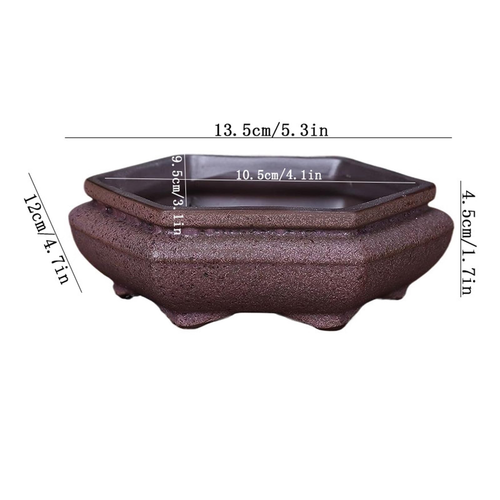 Sottovasi per Fiori Piattino for Fiori Esagonale in Ceramica Cinese con Vassoio antigoccia Vaso