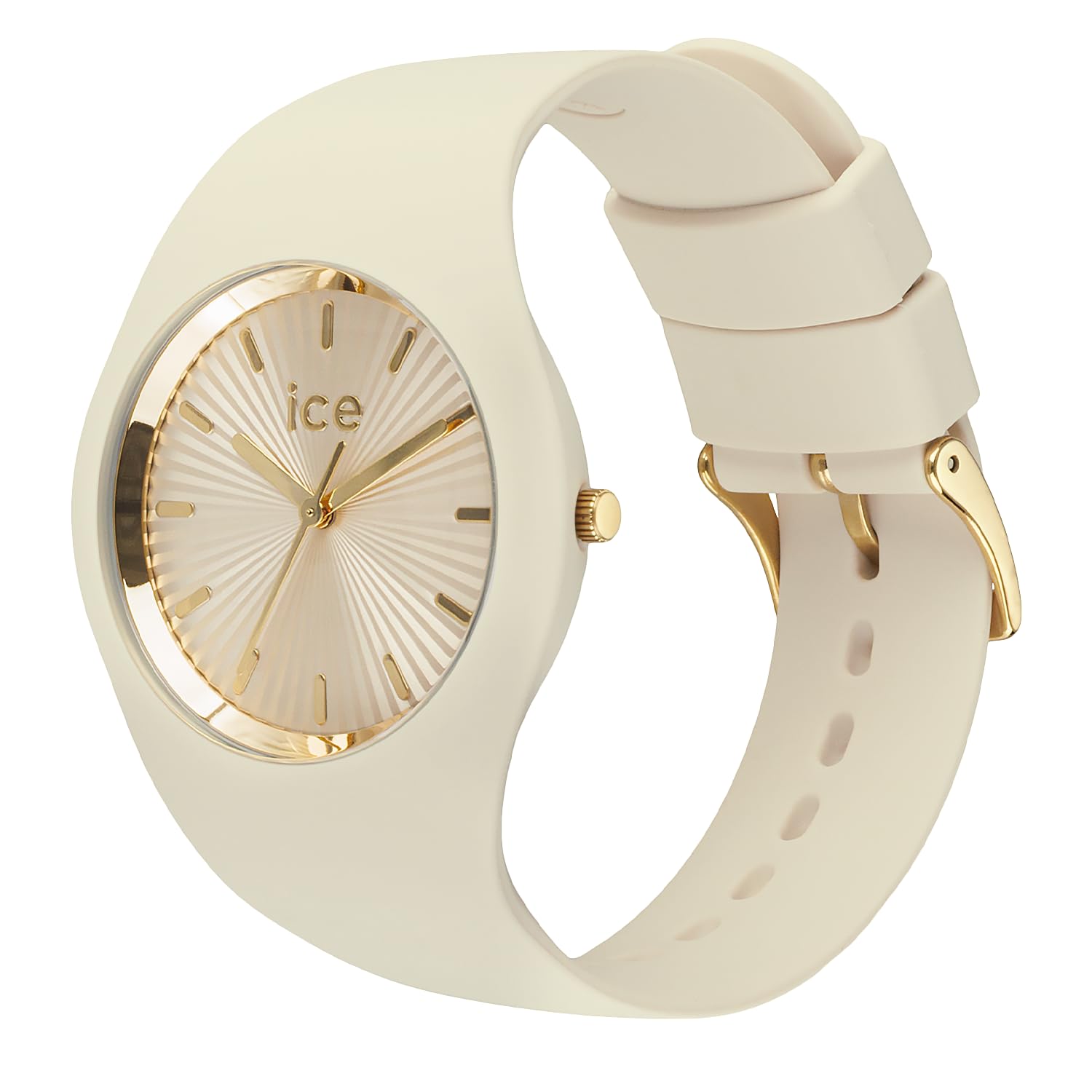 Ice-Watch – Ice Champagne – Damenuhr mit Silikonarmband (Medium)