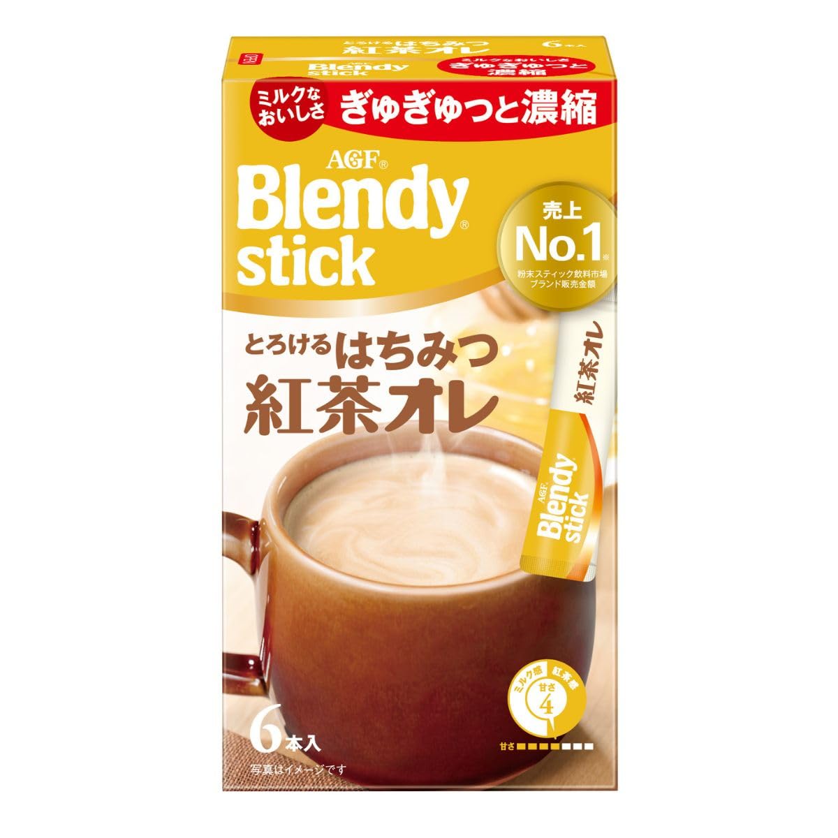 AGF ブレンディ スティック とろけるはちみつ紅茶オレ 6本×6箱 【 ミルク…