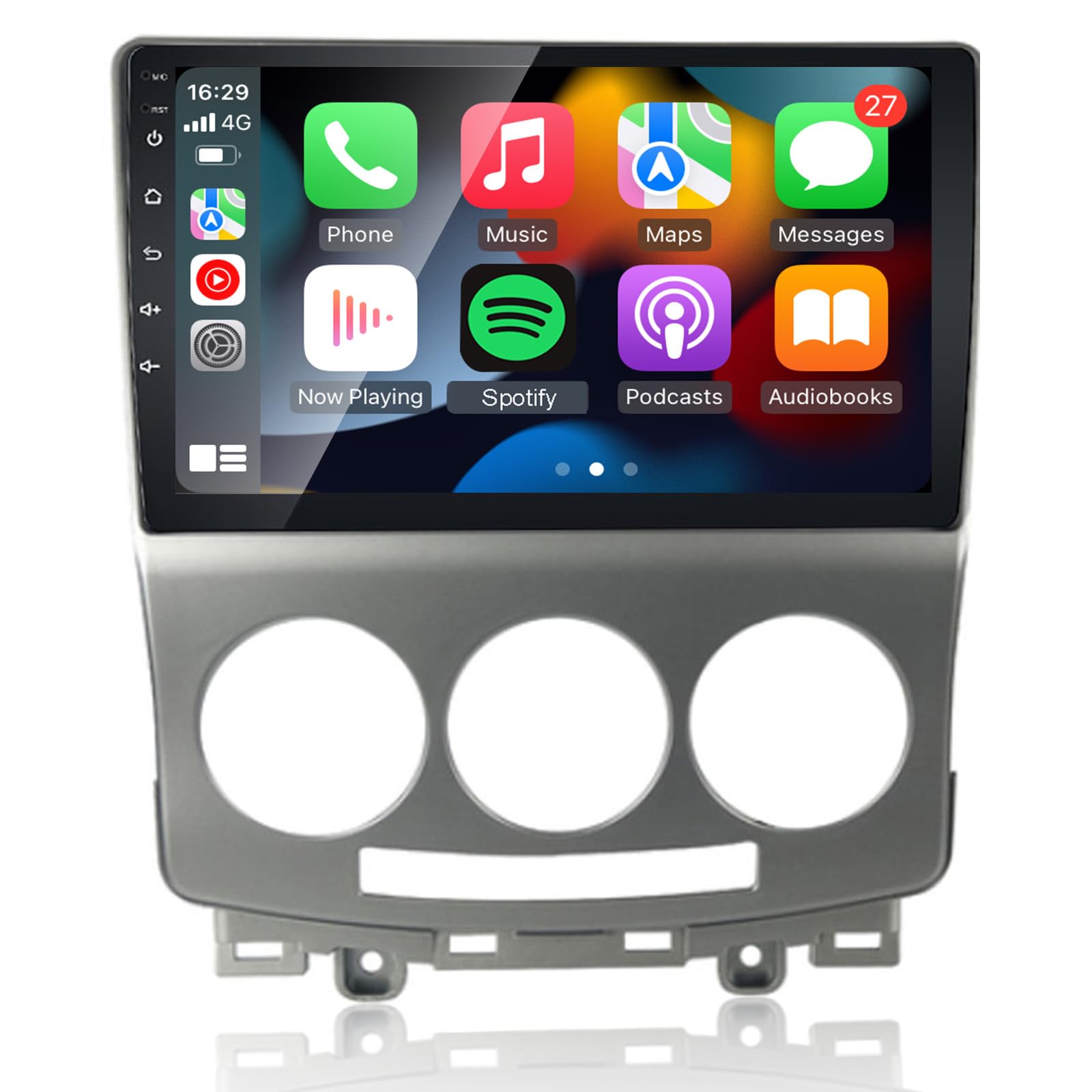 EZoneTronics Android 13 Radio de Coche estéreo para Mazda 5 2005-2010 con Wireless Carplay Android Auto Pantalla táctil de 9 Pulgadas navegación GPS Bluetooth USB WiFi Mirrorlink FM/RDS 2G+ 32G