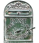 Wall Mount Antique Style Metal Mail Box Decor Vintage Wall Mount Mailbox - Antique Style Metal Mailbox With Bird Pattern For Home & Garden Decor Wall Mailbox