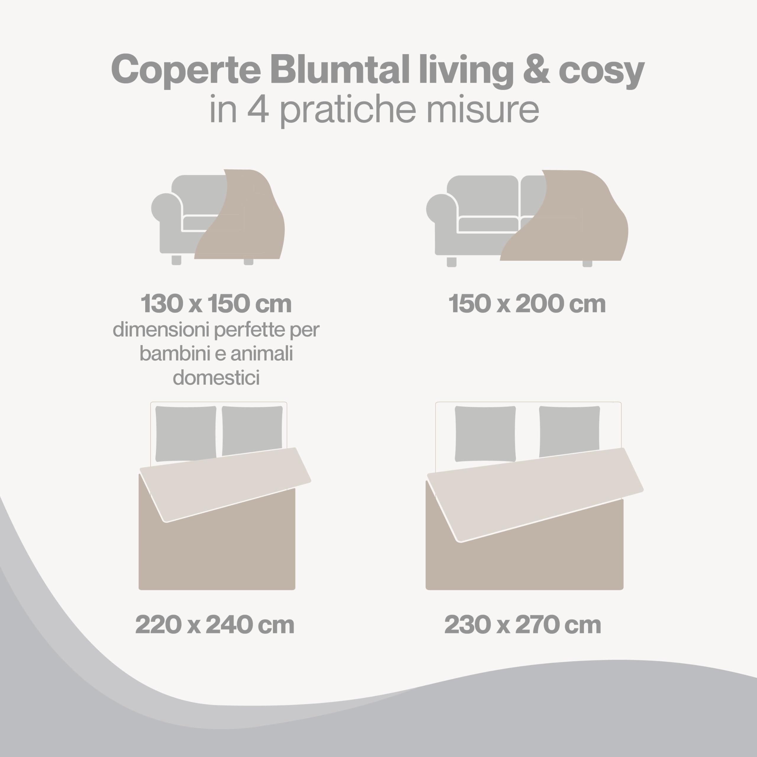 Blumtal Coperta Pile 150x200 Grigio Plaid Divano Morbido Caldo Microfibra OekoTe - Foto 19 di 36