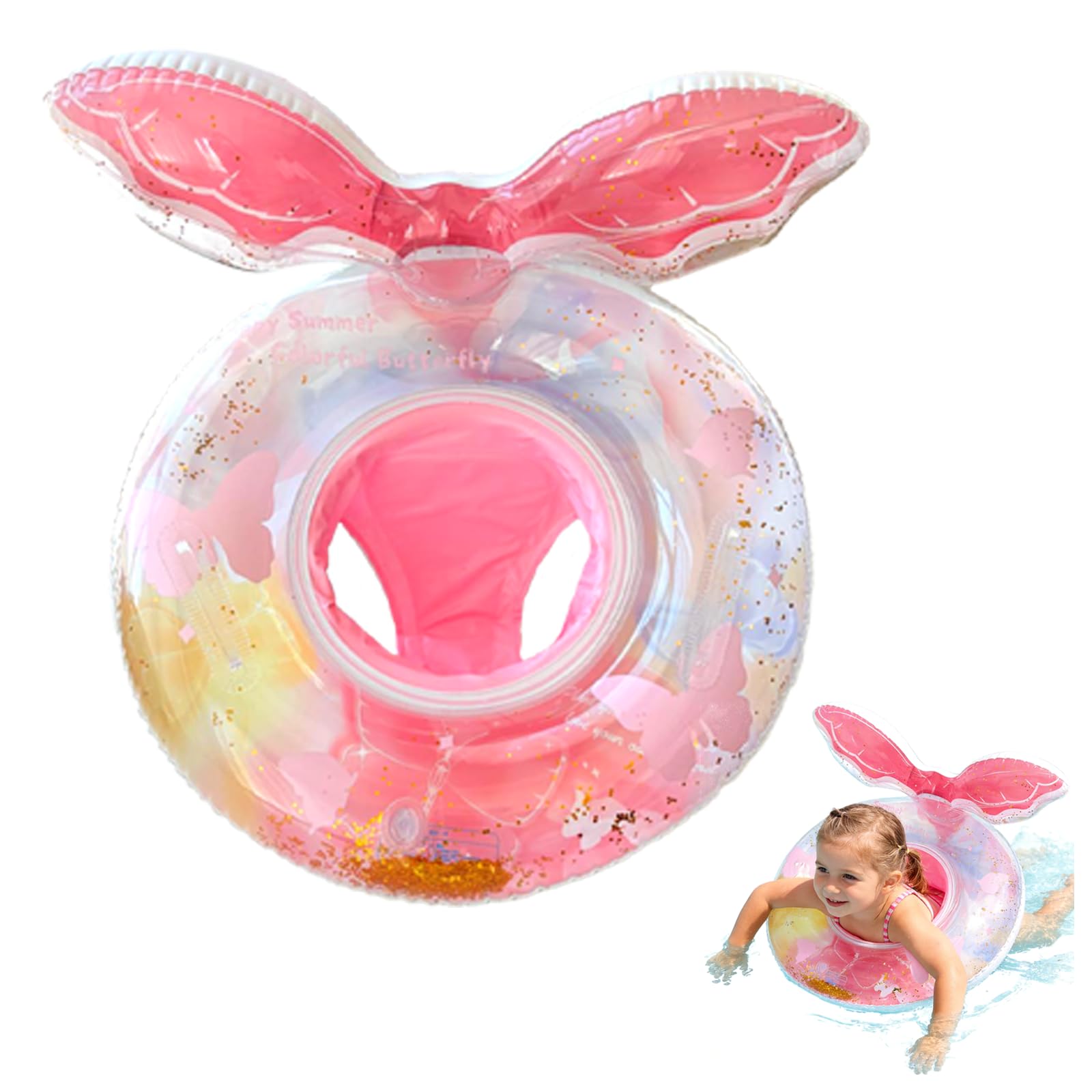 POPOYU Pool Inflatables Pool Floats,Swimming Ring for Kids Mermaid,Inflatable Swimming Rings for Adults Kids,Pool Tubes Swimming Pool Toys for Swimming Pool Beach Party Decorations,Kid Summer Gifts — image 1
