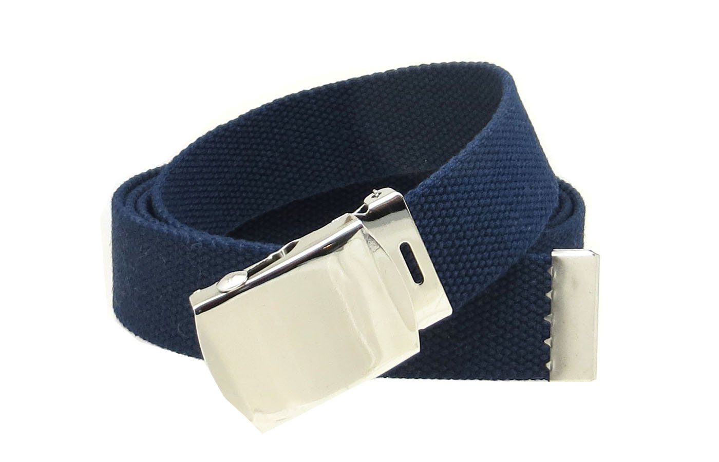 'Canvas Web Belt with Chrome Buckle 54'' Long Fully Adjustable Military Style'