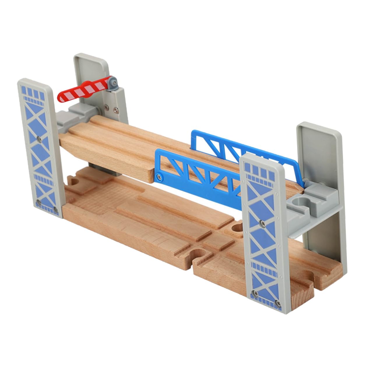 ibasenice 1 Set track bridge bulk toys puzzle toys wood toys model train wooden toys wooden train wooden playset woody toy toys in bulk educational toys the fence wooden brick plastic