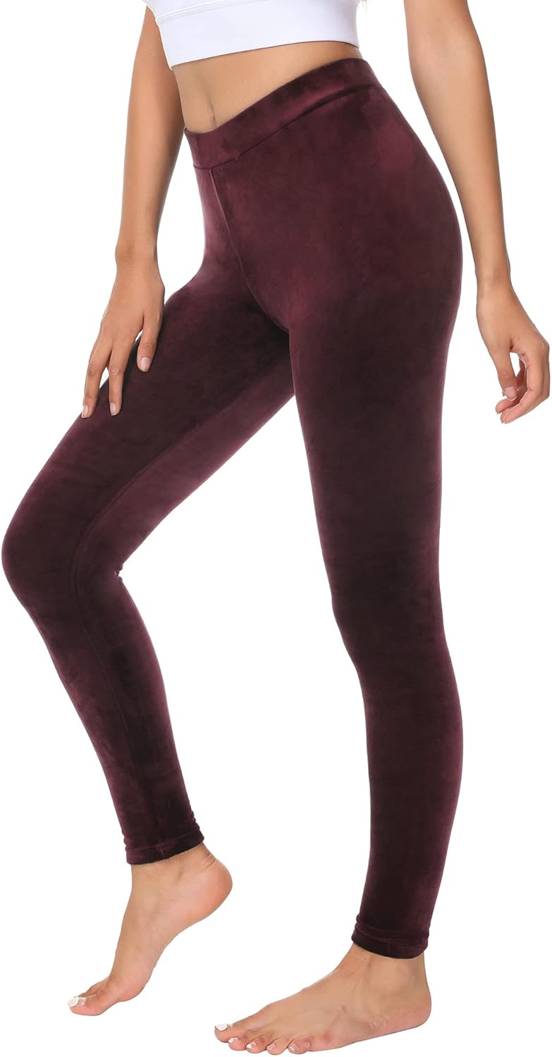 Dolcevida Women Cozy Velour Legging High Waist Buttery Soft Warm Velvet Stretch Seamless Yoga Pant - Image 2