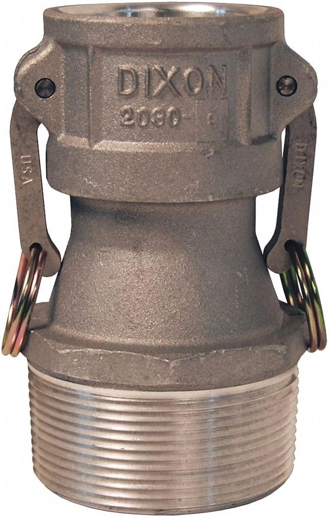 Cam and Groove Coupling: 2 in Coupling Size, 3 in Hose Fitting Size, 3 in -8 Thread Size, Nitrile, 2030-B-AL, 55MG03