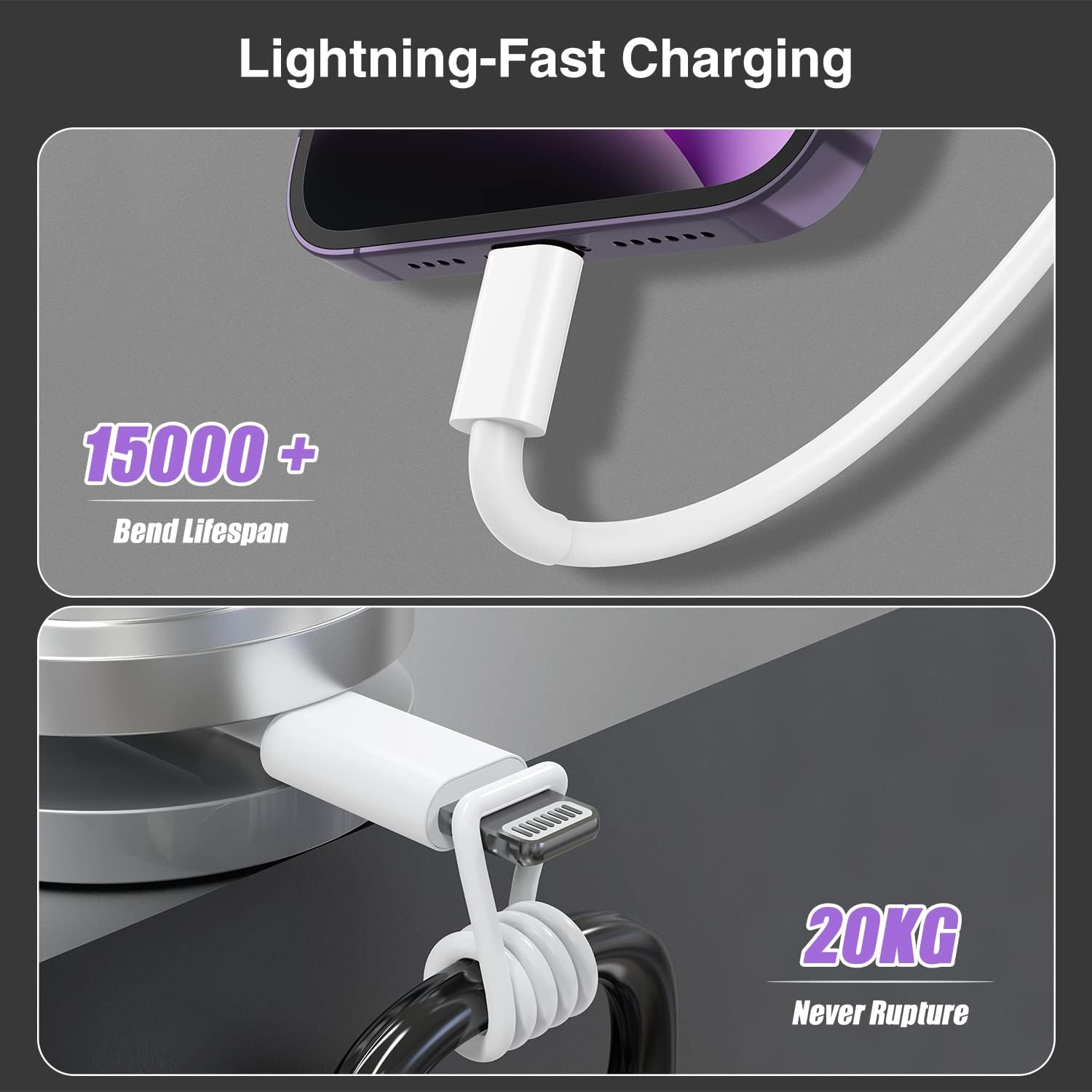3Pack 6ft USB C to Lightning Cable iPhone Charger,[Apple MFi Certified] iPhone 14 13 Fast Chargers Cable 6ft,Long Type C Apple Charging Cord for iPhone 14 Pro Max 13 12 11 Pro XR XS 8 Plus iPad Pro