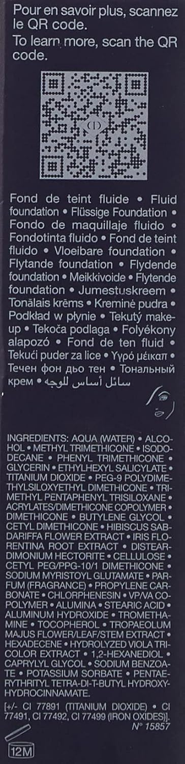 Dior Christian Forever Skin Glow 24h Wear Radiant Foundation 3W Warm/Glow SPF 20, 1.0 Ounce
