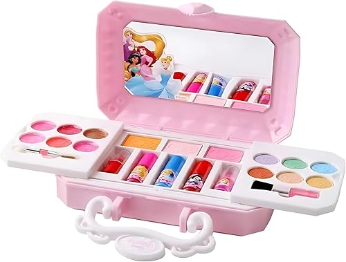 Disne - Juego de maquillaje de princesa, para niña, maquillaje para niñas, caja de maquillaje para niños, caja de maquillaje estilo princesa,