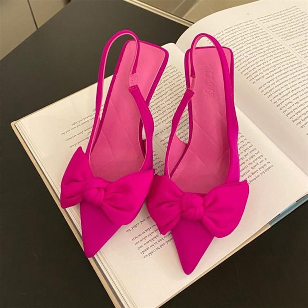 Femme Sandales Slingback Bout Pointu Sexy Escarpins Chaussures de Mariage à Talon Aiguille