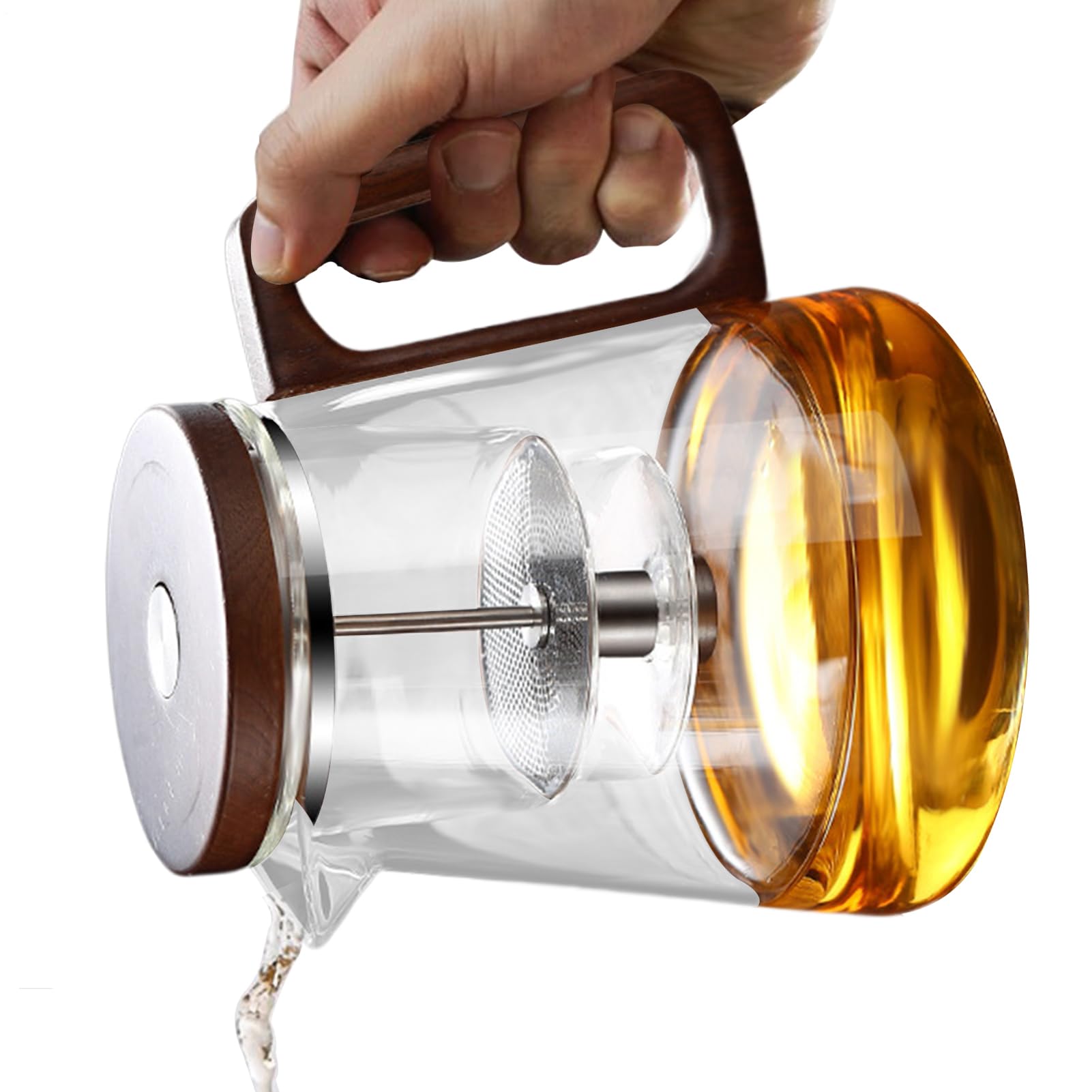 Théière avec infuseur anti-brûlure en verre de 800 ml